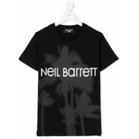 Neil Barrett Kids Camiseta com estampa de logo - Preto