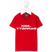 Neil Barrett Kids Camiseta com estampa de logo - Vermelho