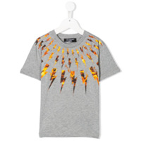 Neil Barrett Kids Camiseta com estampa de raio - Cinza
