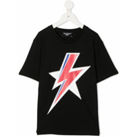 Neil Barrett Kids Camiseta com estampa de raio - Preto