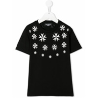 Neil Barrett Kids Camiseta com estampa geométrica - Preto