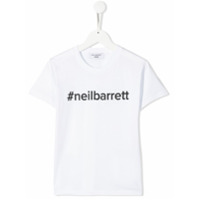 Neil Barrett Kids Camiseta com estampa Hashtag - Branco