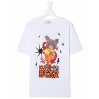 Neil Barrett Kids Camiseta com estampa King Fu Bear - Branco