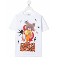Neil Barrett Kids Camiseta com estampa Kung Fu Bear - Branco