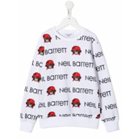 Neil Barrett Kids Moletom com estampa de cartoon - Branco