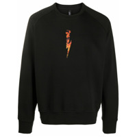 Neil Barrett Moletom com estampa de logo - Preto