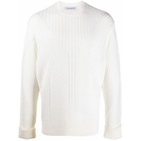 Neil Barrett Suéter de tricô canelado - Branco