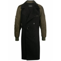 Neil Barrett Trench coat com mangas contrastantes - Preto