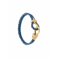 Nialaya Jewelry Bracelete 'Lock' com couro - Azul