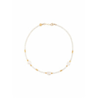 Nialaya Jewelry Choker com contas e pérolas - Branco