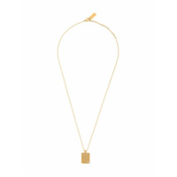Nialaya Jewelry Colar com pingente quadrado - Dourado