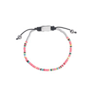 Nialaya Jewelry Pulseira ajustável com corrente e aplicação de contas - Estampado