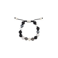 Nialaya Jewelry Pulseira de prata com pedrarias - Preto