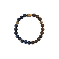 Nialaya Jewelry Pulseira elástica de pedras - Preto