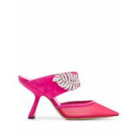 Nicholas Kirkwood Mule Monstera com recorte de mesh e salto 90mm - Rosa