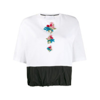 No Ka' Oi Camiseta com bordado floral - Branco