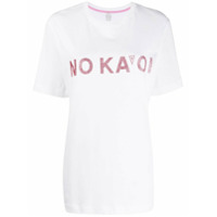 No Ka' Oi Camiseta com estampa de logo com brilho - Branco