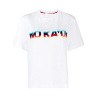 No Ka' Oi Camiseta com logo e paetês - Branco