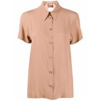 Nº21 Blusa com colarinho e mangas curtas - Neutro