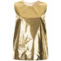 Nº21 Blusa sem manga com decote arredondado - Dourado