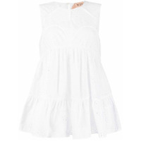 Nº21 Blusa sem mangas com bordado - Branco