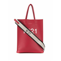 Nº21 Bolsa tote com estampa de logo - Vermelho