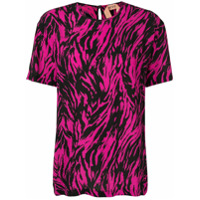 Nº21 Camiseta com padronagem de zebra - Rosa
