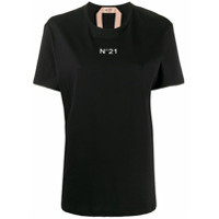 Nº21 Camiseta mangas curtas com estampa de logo - Preto