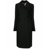 Nº21 Casaco midi com abotoamento simples e detalhe de zíper - Preto