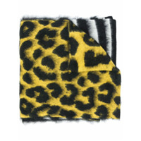 Nº21 Echarpe com estampa de leopardo - Preto