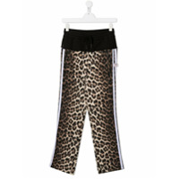 Nº21 Kids Calça esportiva com estampa de leopardo - Preto