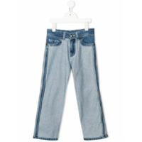 Nº21 Kids Calça jeans slim com efeito avesso - Azul