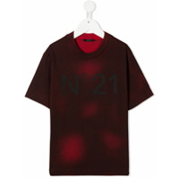 Nº21 Kids Camiseta tie-dye com logo - Vermelho
