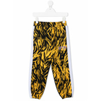 Nº21 Kids colour-block zebra-print trousers - Amarelo