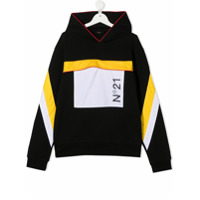 Nº21 Kids Moletom com estampa de listras - Preto