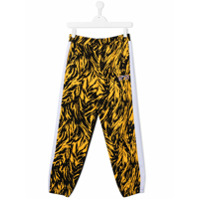 Nº21 Kids TEEN colour-block zebra-print trousers - Preto