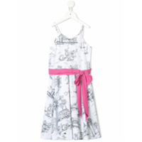 Nº21 Kids Vestido com estampa Holiday - Branco