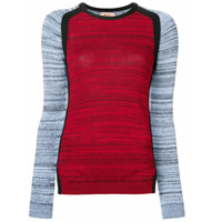 Nº21 Suéter com mangas contrastantes - Vermelho
