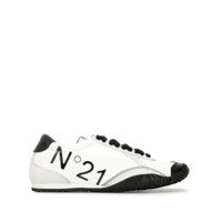 Nº21 Tênis cano baixo com detalhe de logo - Branco