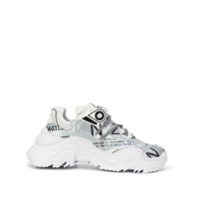 Nº21 Tênis com estampa corrida de logo - Branco