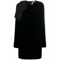 Nº21 Vestido reto com detalhe de laço - Preto