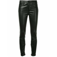 Nobody Denim Calça skinny envernizada com zíper na barra - Preto