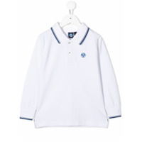 North Sails Kids Camisa polo mangas longas de algodão - Branco