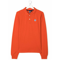 North Sails Kids Camisa polo mangas longas de algodão - Laranja