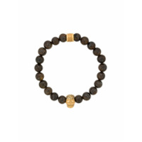 Northskull Pulseira Bronzite com recorte de caveira - Marrom