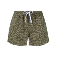 Nos Beachwear Shorts de natação com padronagem abstrata - Verde