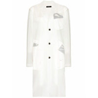 NULABEL Trench coat Chesterfield com abotoamento simples - Branco