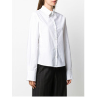 Odeeh Camisa com acabamento engomado e pregas na parte posterior - 010 WHITE