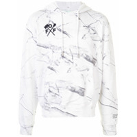 Off-White Arrows marble print hooded sweatshirt - Branco