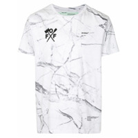 Off-White Arrows marble print T-shirt - Branco